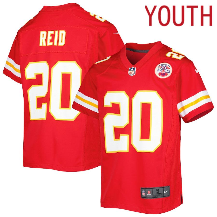 Youth Kansas City Chiefs 20 Justin Reid Nike Red Game NFL Jersey